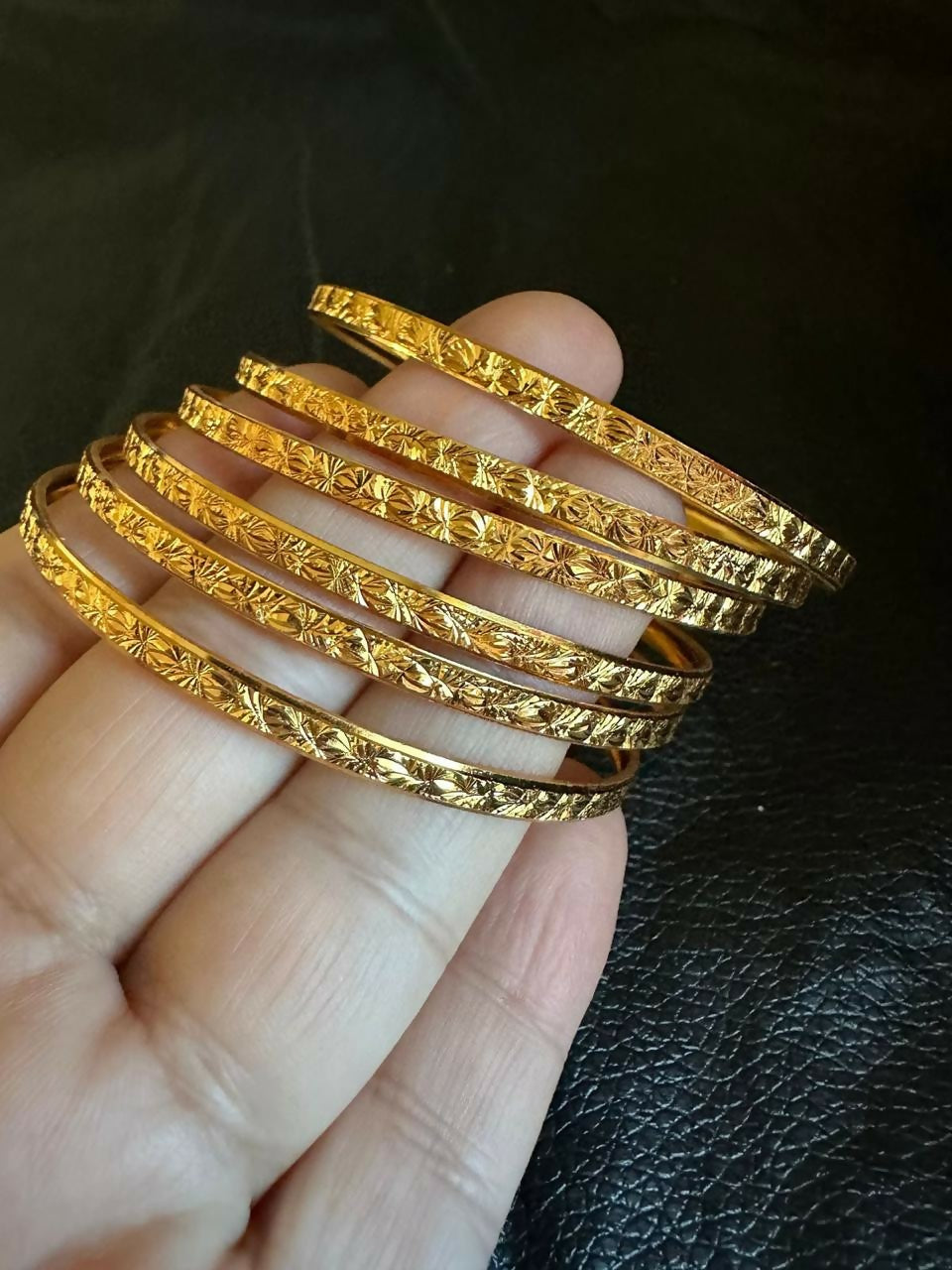 Golden bangle set