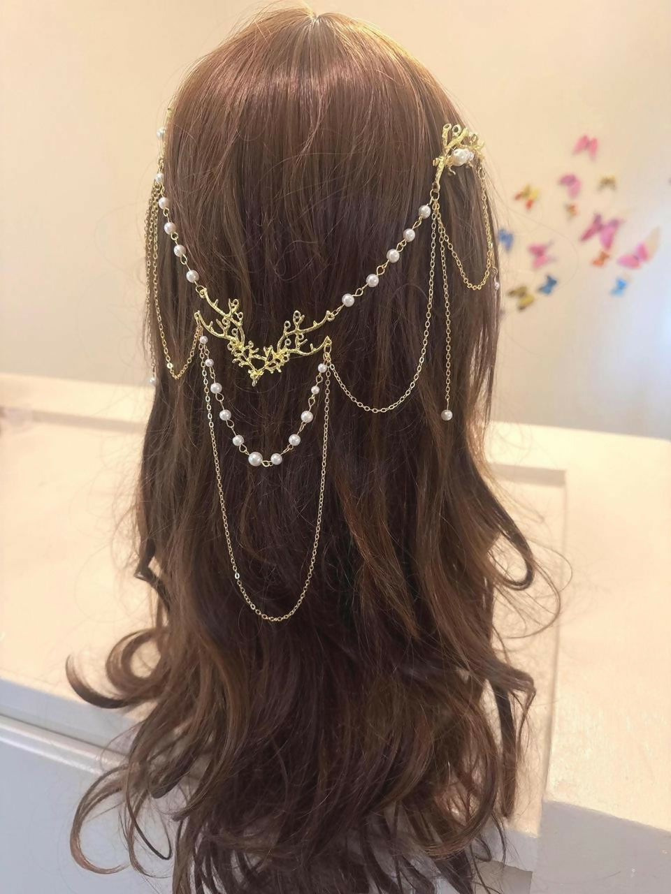 Pearl hair chain