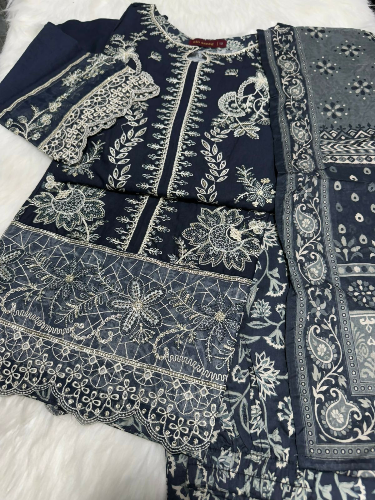 Midnight black unstitched suit