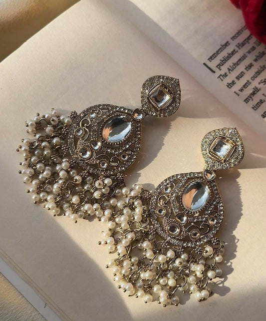 Antique Oxidized Statement Earrings