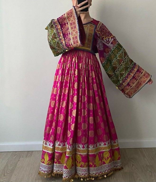 Traditional Afghan Embroidered Dress