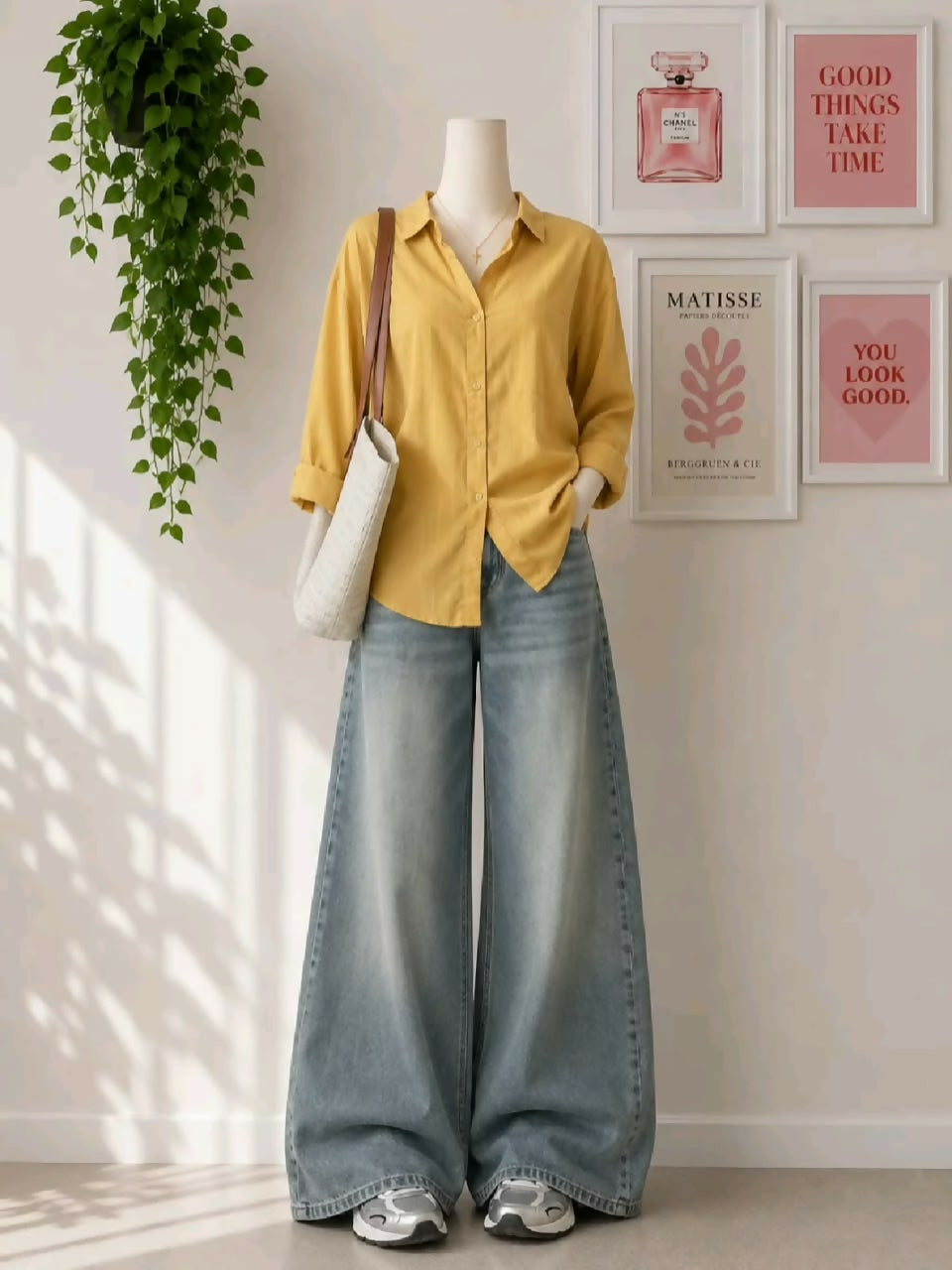 Yellow cotton shirt