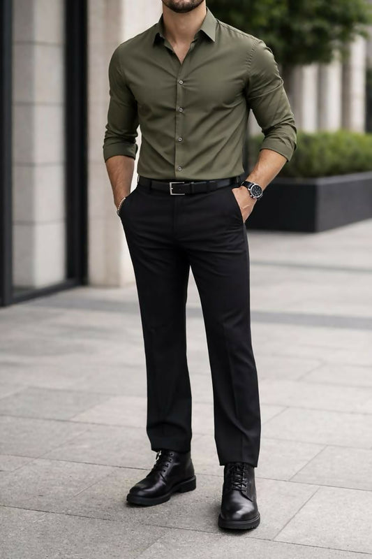 Olive Green Office Wear
