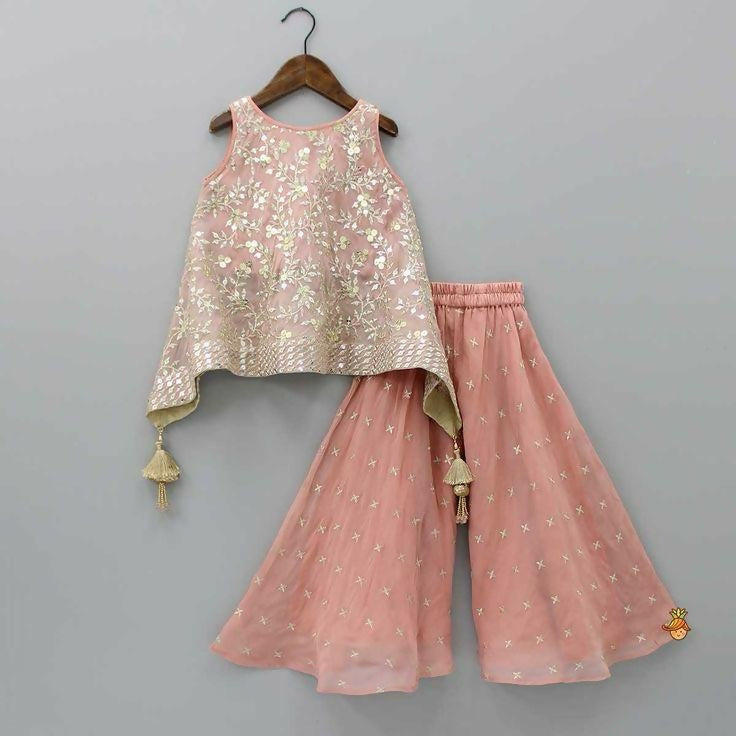 Sequin Cape Palazzo Set