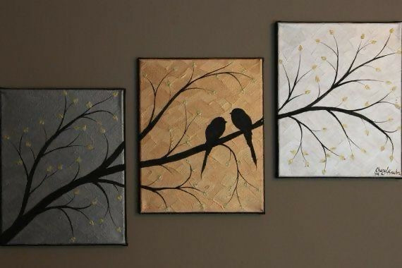 Minimalist Birds & Branch Canvas Collection