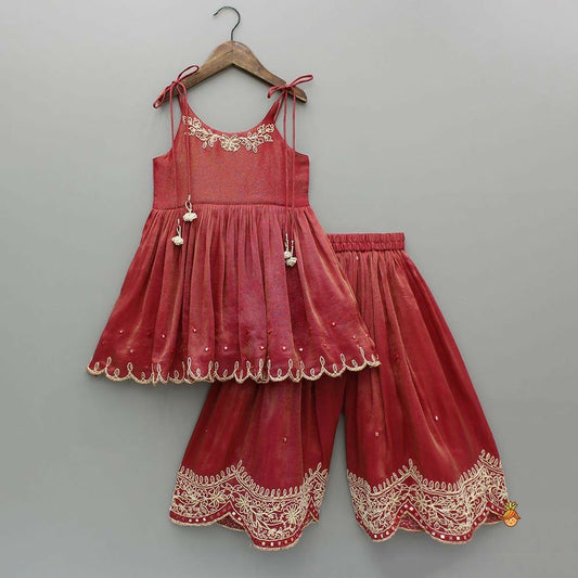 Sleeveless Kurti & Sharara Set