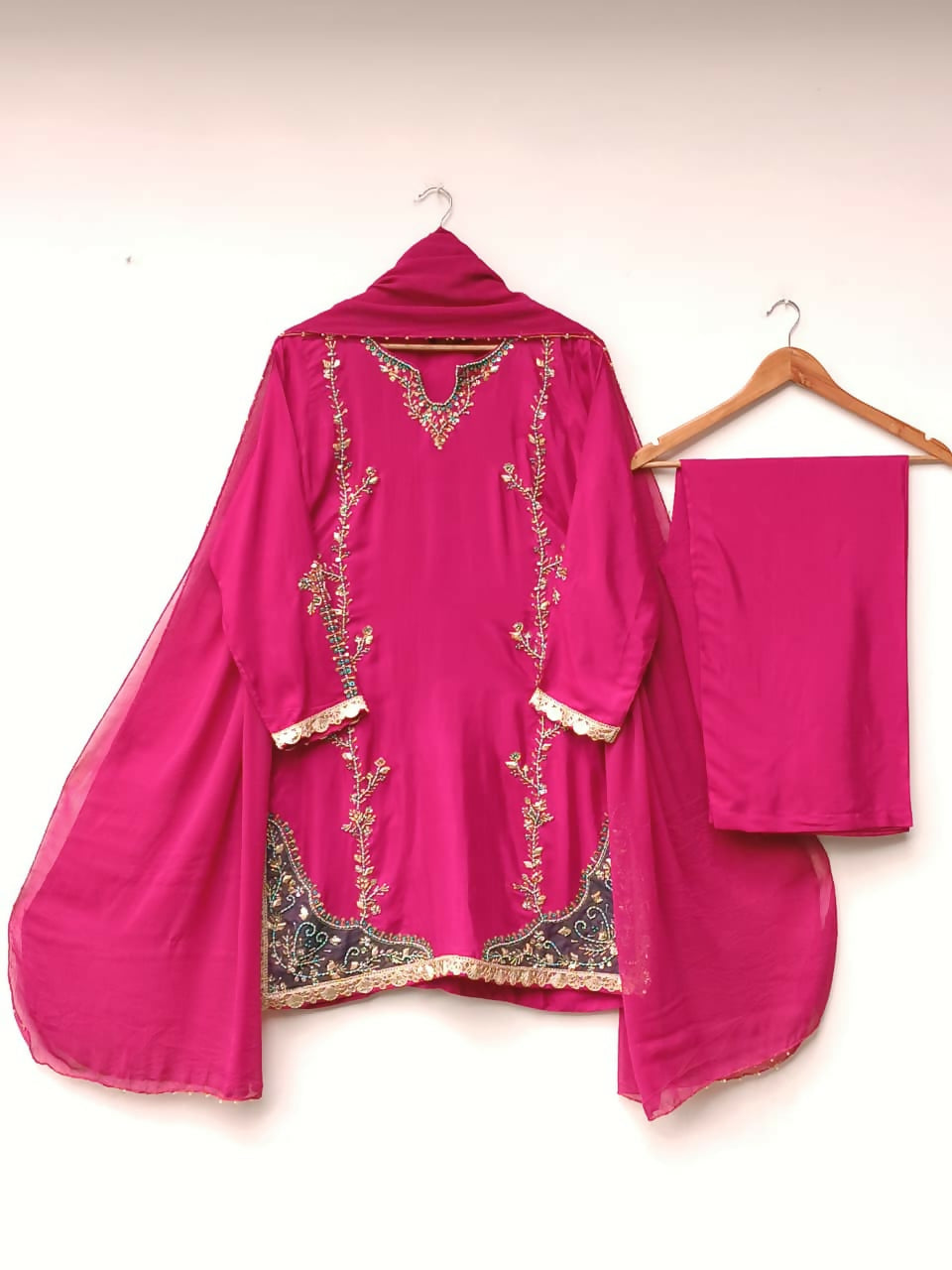 Pink kurti set