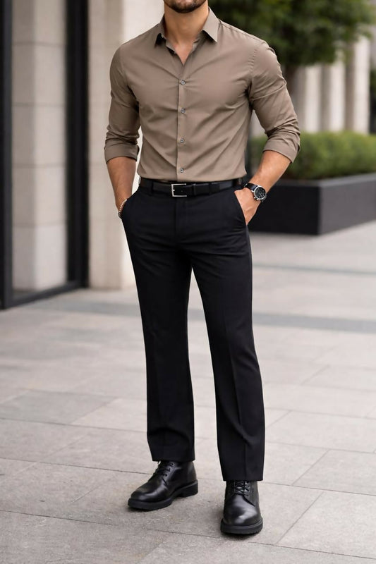 Beige Office Wear